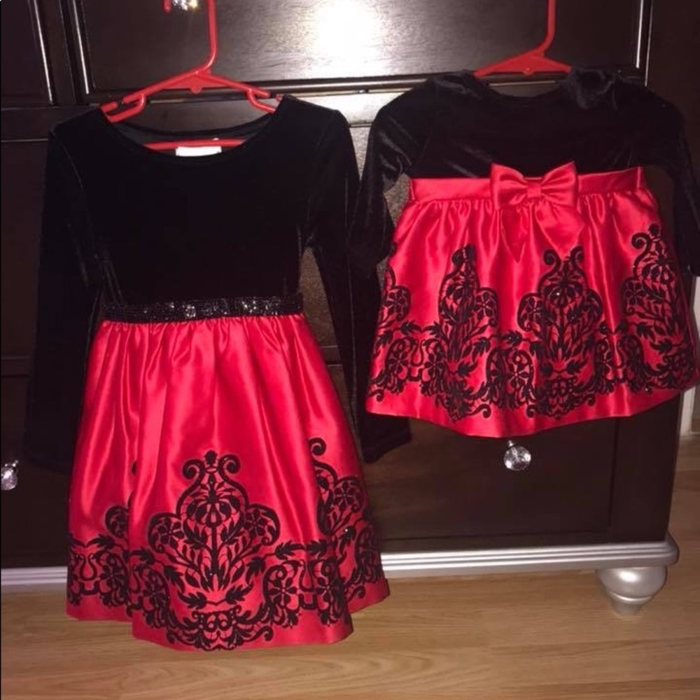 Matching little girls Christmas/holiday dresses